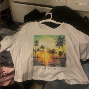 White crop top Malibu top, I never wore it out it’s basically brand new